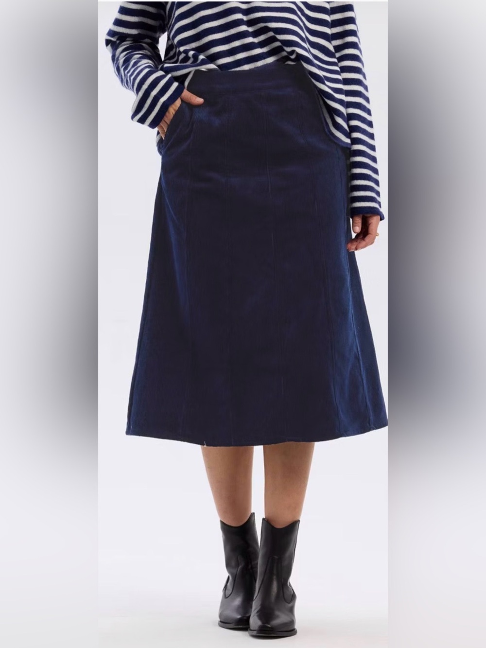 Corduroy Midi A-Line Skirt - Universal Threads XS— size zip w/pockets